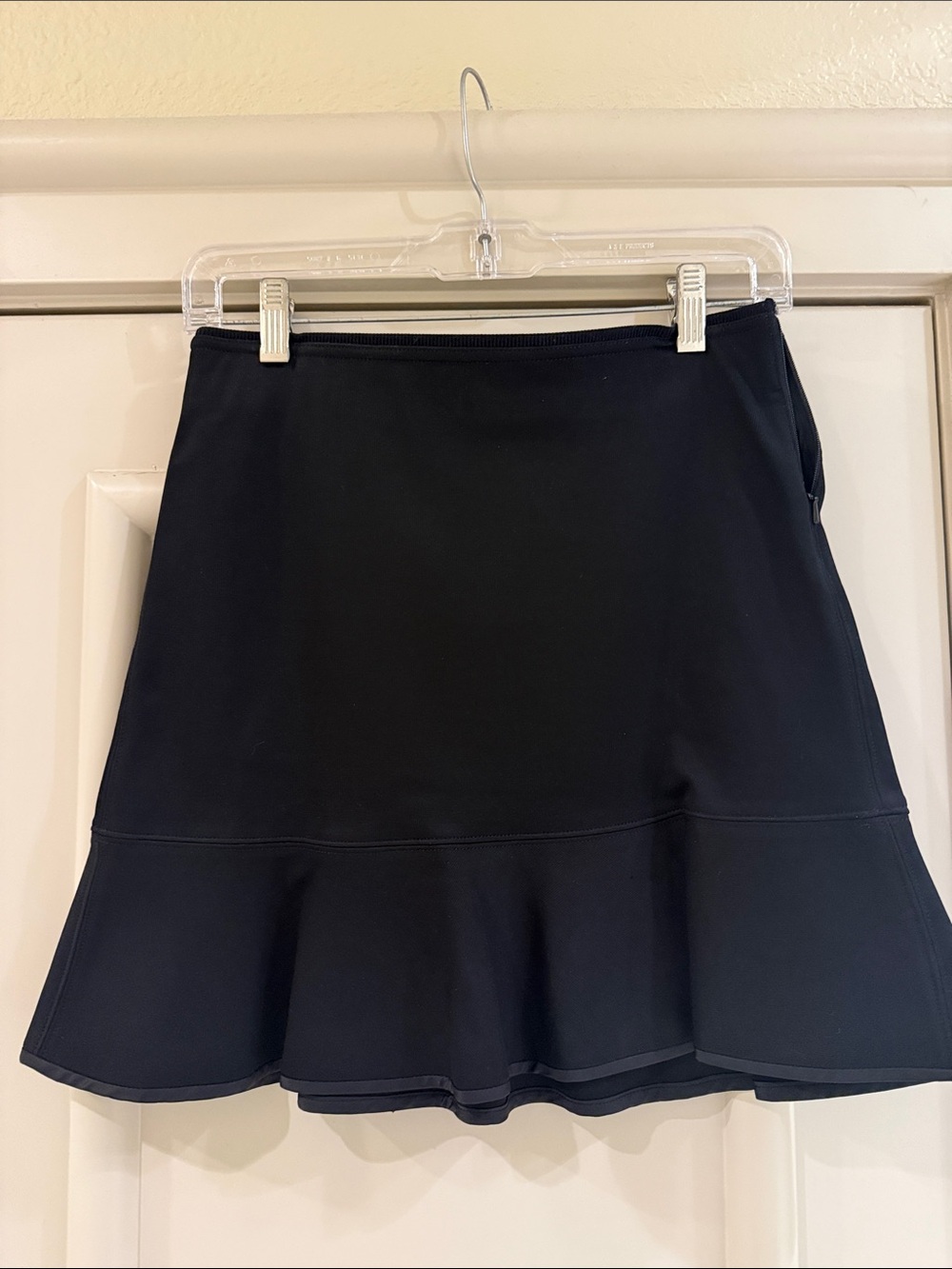 rag & bone Black Circle Skirt with Ruffle Hem
